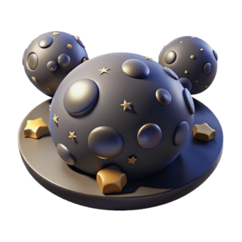 extraordinário clássico cósmico esfera 3d render do celestial corpo Alto qualidade png