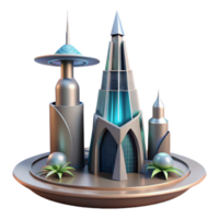 serene rustic Futuristic Cityscape Architectural Wonders of Tomorrow exclusive png
