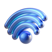 wonderful rustic Wireless Network Signal 3D Rendering detailed png