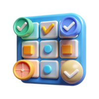 serene rustic Colorful 3D Task Management App Interface original png