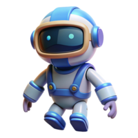Adorable 3D Robot Cute Astronaut Bot Design png