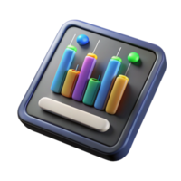wonderful rustic Colorful Data Visualization 3D Bar Chart App 4K png