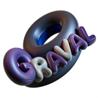 serene abstract 3D Colorful Text Effect Gravity professional png