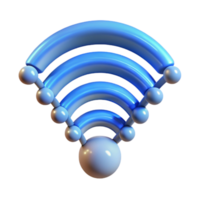 elegant abstract Wireless Network Signal Strength A 3D Representation detailed png