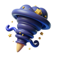 magnificent modern Whimsical 3D Render Cosmic Swirl authentic png
