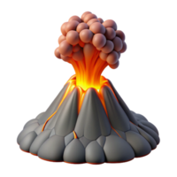 stunning creative Volcanic Eruption Lava, Ash, and Magma Simulation original png