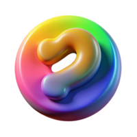 elegant rustic Rainbow Abstract 3D Shape Colorful, Glossy, Circular Design high quality png