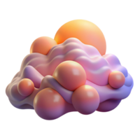 magnificent artistic Abstract 3D Render Fluid Forms and Spheres high resolution png