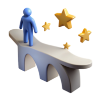 Journey to Success Crossing the Bridge to Achieve Goals png