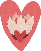 Snowdrop Card Design, Snowdrop on Heart, Snowdrop Card, Snowdrop, vintage flower, Red Heart vector