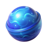 serene rustic Abstract 3D Blue Orb Background original png