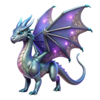 impressive classic Sparkling Galaxy Dragon 3D Render high resolution png