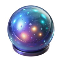 serene traditional 3D Render Glowing Crystal Ball 4K png