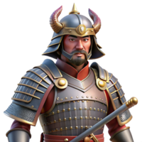 vibrant creative 3D Render Samurai Warrior in Armor high resolution png