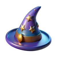 deslumbrante tradicional roxa Mago chapéu 3d render Prêmio png