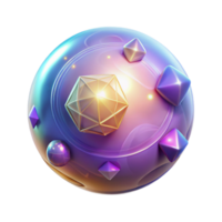 impressive abstract Abstract 3D Sphere with Geometric Shapes authentic png