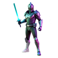 beautiful creative 3D Render of Futuristic Knight high quality png