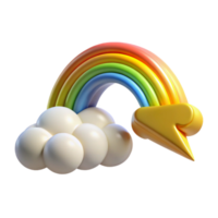 serene abstract Rainbow Cloud 3D Render authentic png