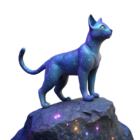 magnificent vintage Celestial Cat 3D Render professional png