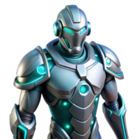 magnificent rustic Futuristic Robot 3D Render high resolution png