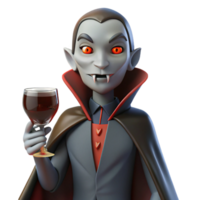beautiful rustic 3D Cartoon Vampire Illustration high resolution png
