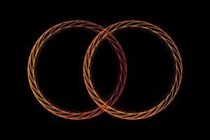 Intertwined Glowing Circles design template vector