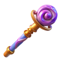 wonderful modern Magical 3D Render of a Fantasy Scepter high resolution png