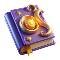 dramatic abstract Enchanted Book 3D Render high quality png