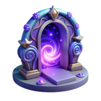 serene modern 3D Render Magical Portal Fantasy Archway genuine png