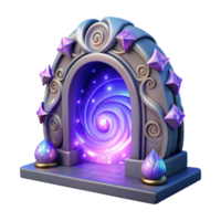 beautiful traditional Magical Portal 3D Render authentic png
