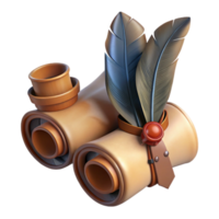 extraordinary artistic 3D Render of Ancient Scrolls with Quill genuine png