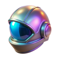 serene minimalist Iridescent Astronaut Helmet 3D Render genuine png