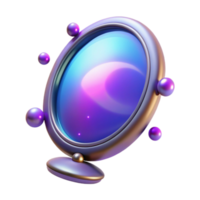 wonderful rustic 3D Render of a Colorful Ornate Mirror original png