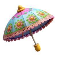 impressive artistic Floral 3D Umbrella Illustration 4K png