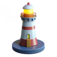 serene creative Lighthouse 3D Model Render genuine png