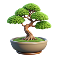 impressive rustic 3D Render of a Lush Bonsai Tree authentic png