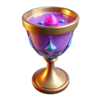 elegant contemporary 3D Render of a Magical Goblet high resolution png