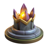 magnificent creative Fantasy Crystal Crown 3D Render high resolution png