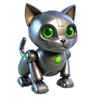 extraordinary modern 3D Render of a Robotic Kitten 4K png