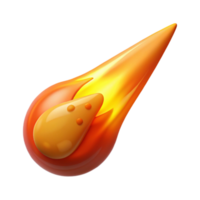 elegant contemporary 3D Burning Meteor Icon high resolution png