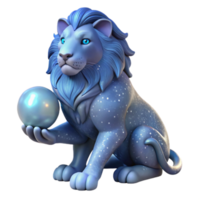 extraordinary abstract Celestial Lion 3D Render professional png