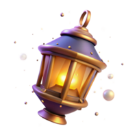 beautiful minimalist 3D Render Glowing Lantern Illustration authentic png