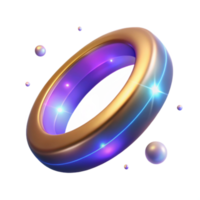 elegant minimalist Glowing 3D Ring Abstract Background authentic png