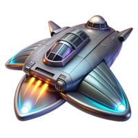 serene abstract Futuristic Spaceship 3D Render exclusive png