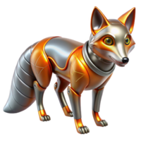 impressive artistic Robotic Fox 3D Render high resolution png