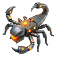 serene modern Cybernetic Scorpion 3D Render high quality png