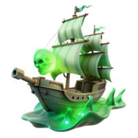 impressive creative Ghost Ship 3D Render high quality png