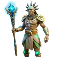 extraordinary modern 3D Render of Powerful Ancient Priest 4K png