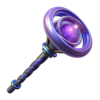 magnificent classic Cosmic Spiral Wand 3D Render detailed png