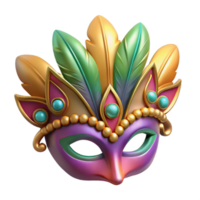 vibrant traditional Ornate 3D Masquerade Mask Illustration authentic png